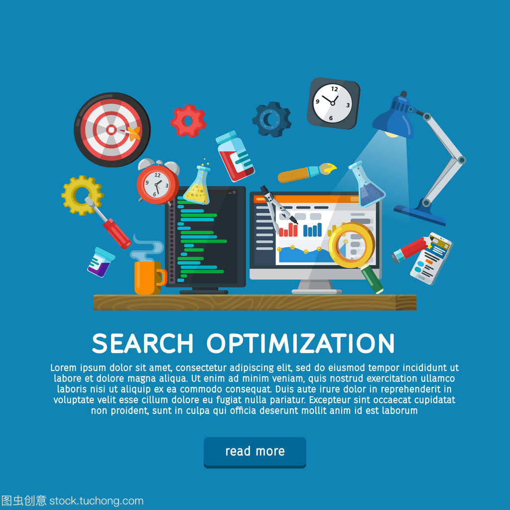 Web 設計插圖與圖標。創建網站的概念。編程和編碼。網站開發,網頁設計。現代平面設計中的 Web 橫幅,網站元素。矢量圖